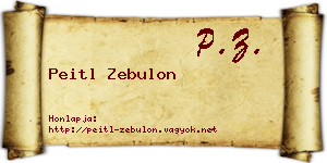 Peitl Zebulon névjegykártya